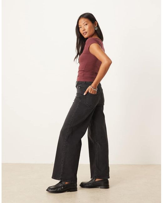 JDY Petite Blue Felina High Waist Wide Leg Jean