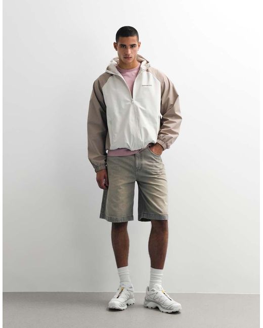 CERNUCCI Gray Nylon Windbreaker With Contrast Panels for men