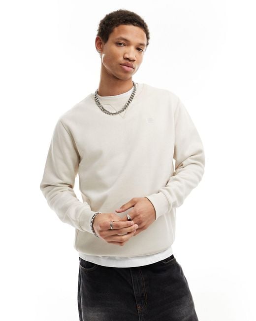 G-Star RAW White Premium Core Sweatshirt for men