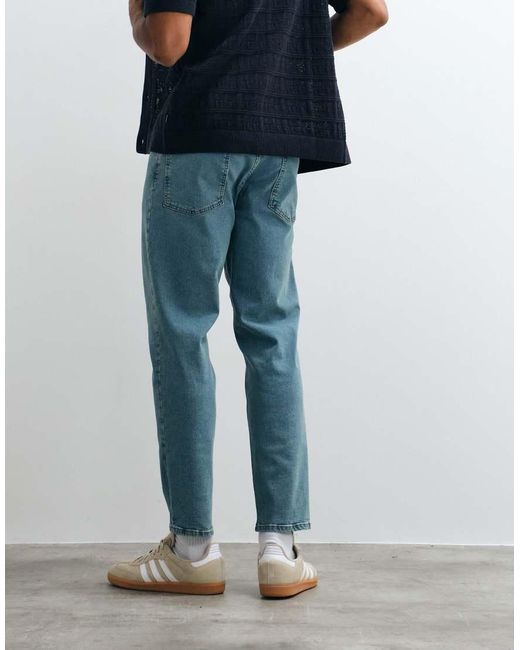 ASOS Blue Stretch Tapered Jeans for men