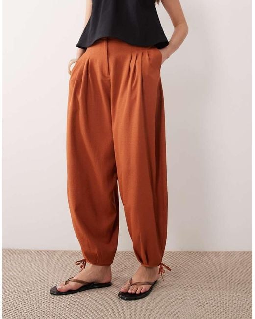 Miss Selfridge Orange Tailored Balloon Trouser