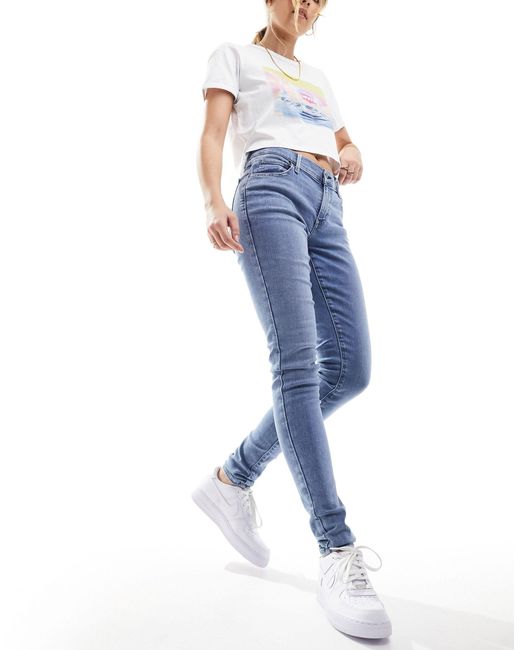 710 - jeans super skinny azzurri di Levi's in Blue