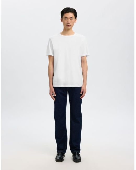 SELECTED White T-Shirt for men