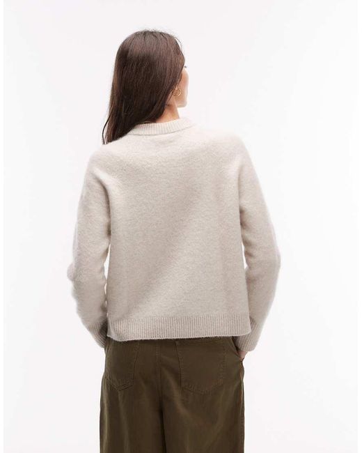ARKET Natural Alpaca Wool Blend Crew Neck Jumper