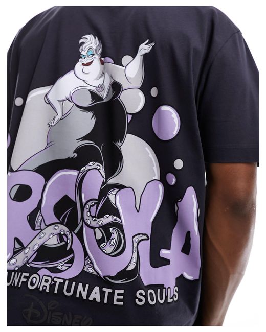 Disney - t-shirt unisexe oversize avec imprimé ursula ASOS en coloris Blue