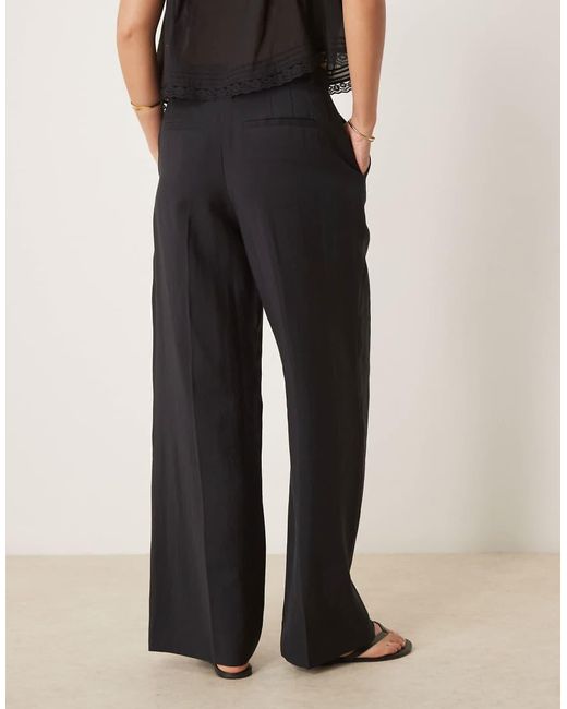 Abercrombie & Fitch Black High Rise Wide Leg Trousers