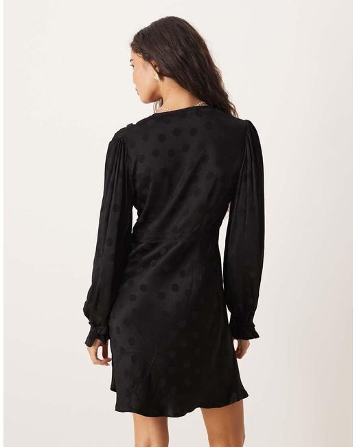 Nobody's Child Black Angela Lace Trim Mini Dress
