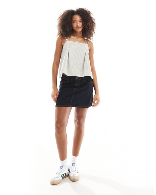 ASOS Volumineuze Gestreepte Cami Met Strikdetail in het White