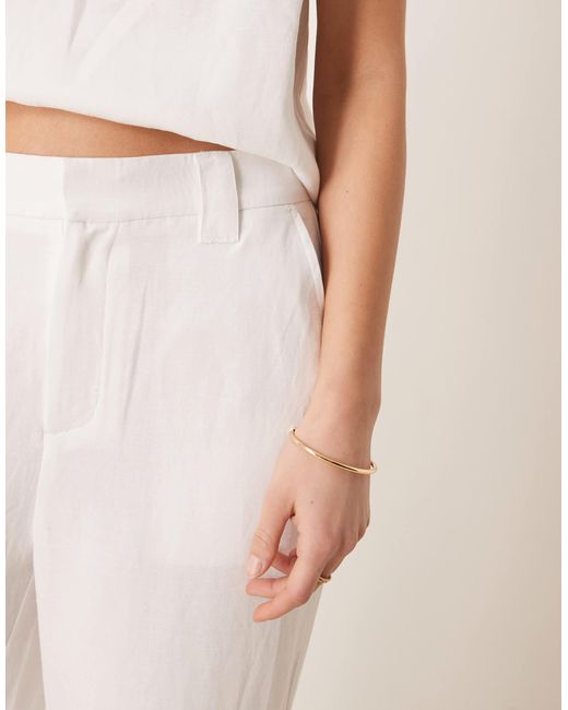 ASOS Natural – hose aus leinenmix