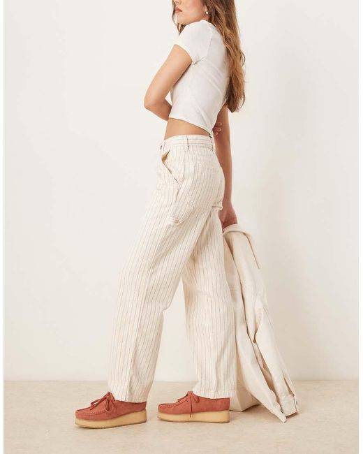 Dickies Natural Service Stripe Carpenter Trousers