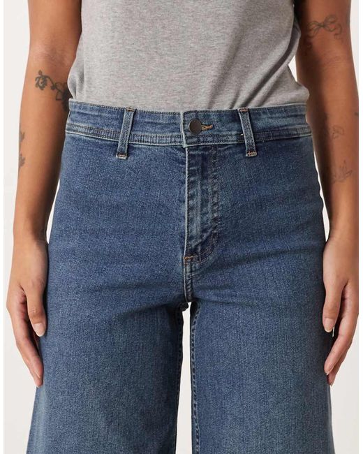 JDY Petite Blue Moon High Waist Wide Leg Jeans