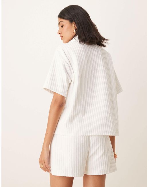 ASOS Natural – hemd aus frottee