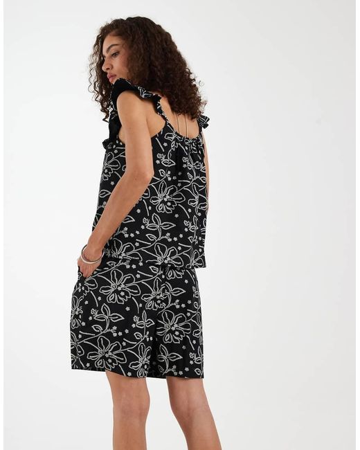 Vero Moda Black High Waist Woven Shorts Co-ord