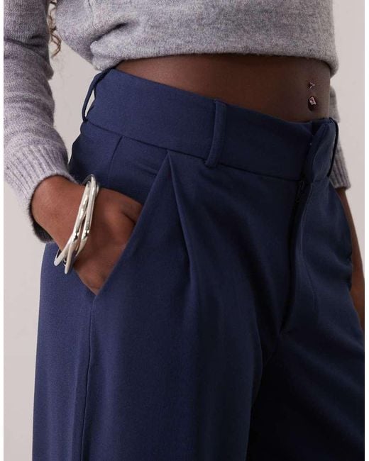 Jdy Blue Wide Leg Tailored Pants