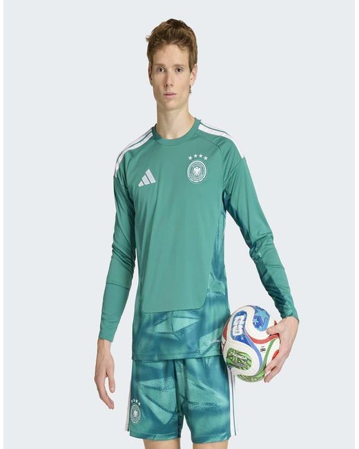 Adidas Originals Green Germany 26 Home Goalkeeper Long Sleeve Jersey for men