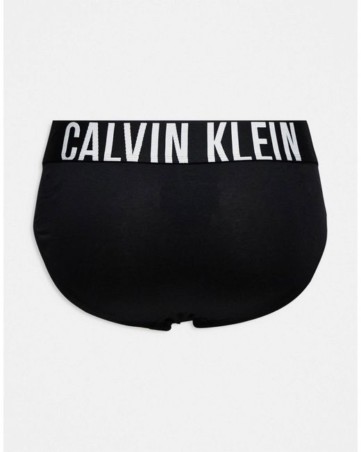 Calvin Klein – intense power – 3er-pack elastische baumwoll-unterhosen in Black für Herren