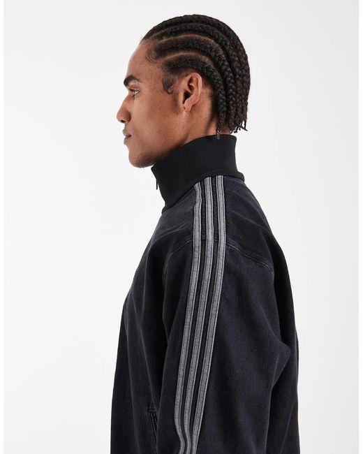 Adidas Originals Blue Firebird Denim Track Top for men