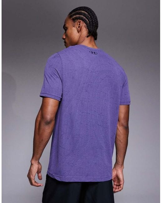 Under Armour Purple Vanish Seamless Novelty Short Sleeve T-shirt for men