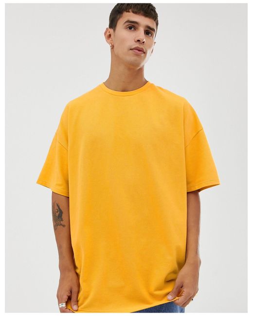 ASOS Yellow Oversized T-shirt for men