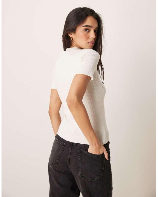 Calvin Klein Natural Ribbed T-shirt