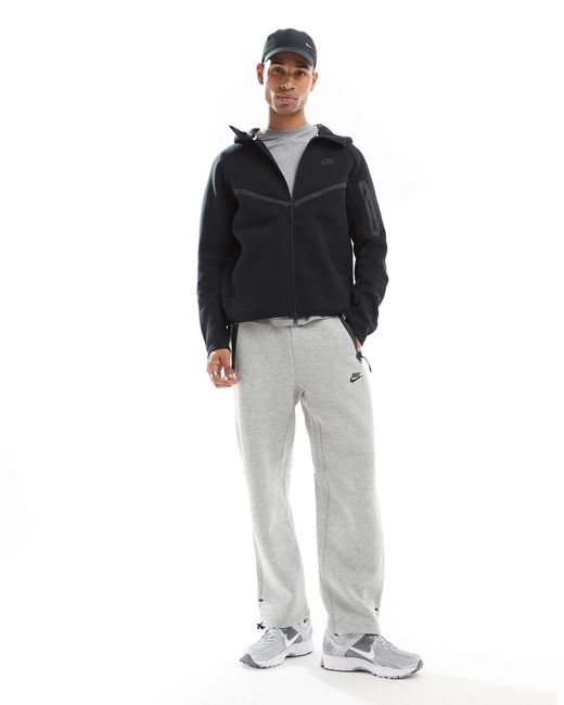 Nike – tech – fleece-kapuzenjacke in Black für Herren