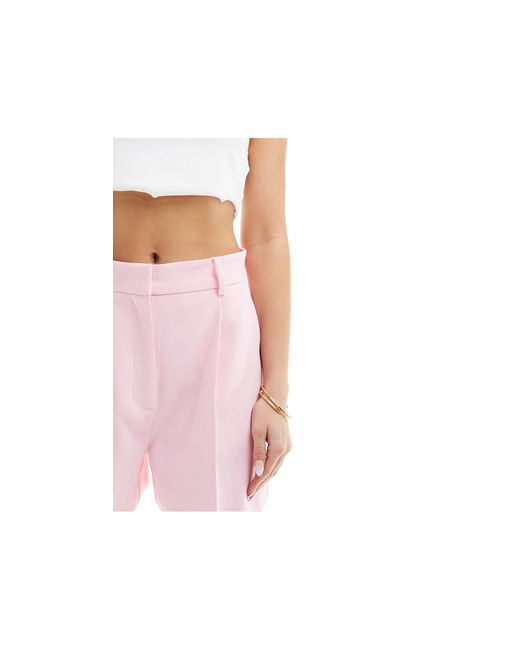 ASOS Pink Tailored High Waist Shorts