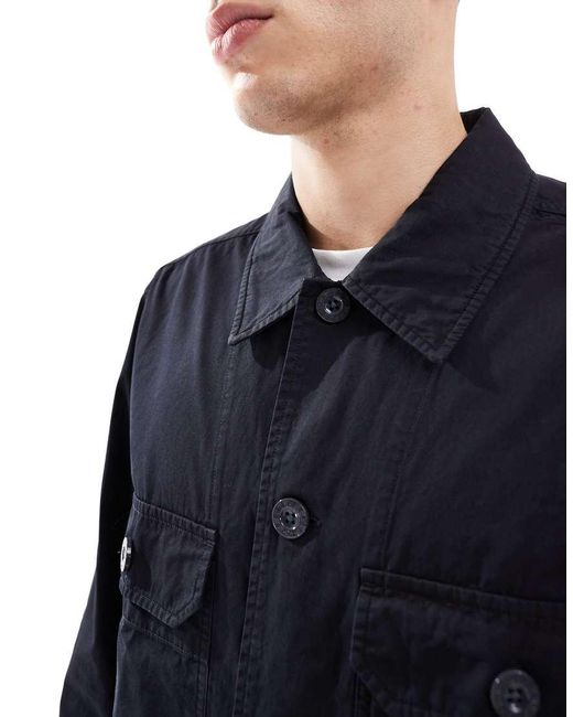 Pretty Green Blue Overshirt for men
