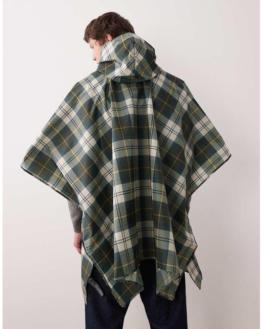 Barbour Natural Tartan Showerproof Poncho for men