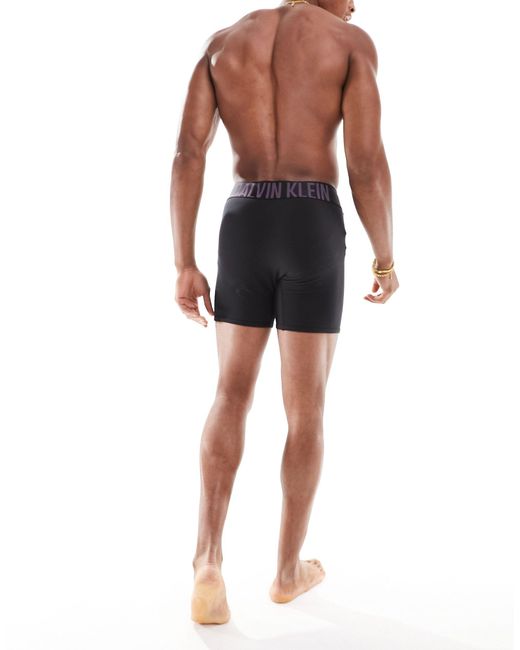 Calvin Klein – intense power – 2er-pack eng geschnittene boxershorts in Black für Herren