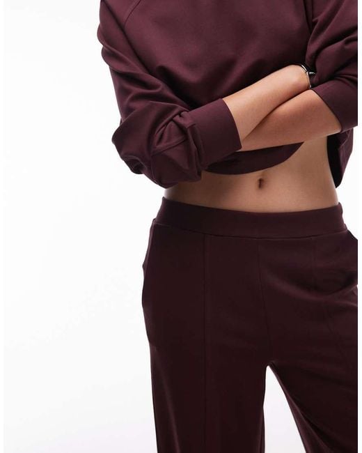 Mango Purple Pleat Front Straight Leg jogger Co-ord