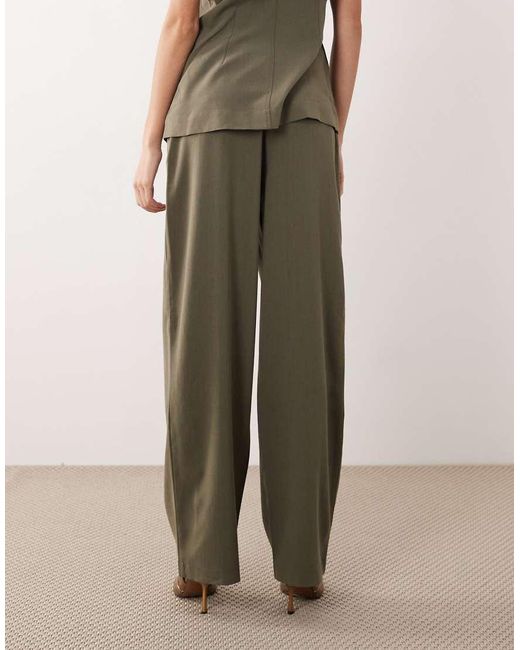 Aware Natural Clean Pleat-front Wide Leg Pants