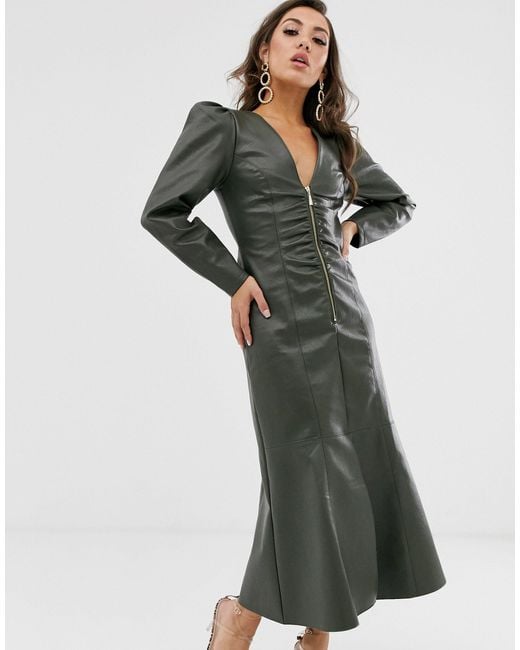 asos green dress