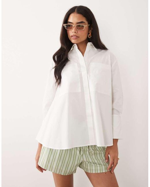 ASOS White A-Line Oversized Shirt