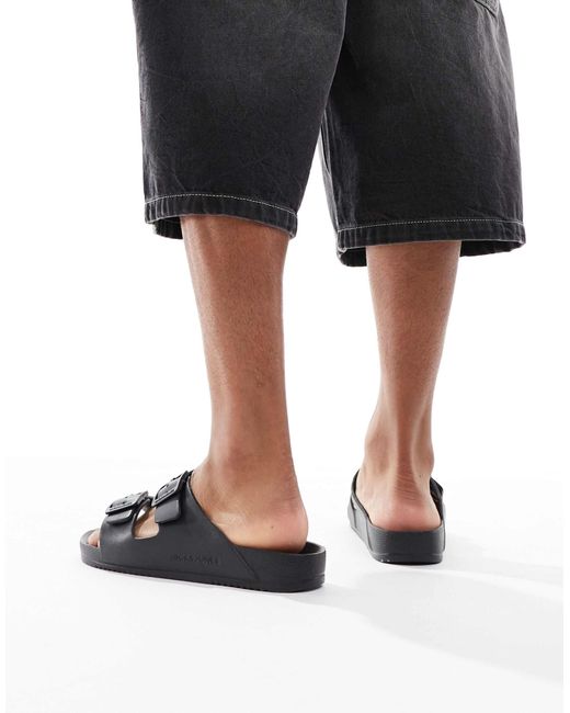 Jack & Jones Black Strap Sandal for men