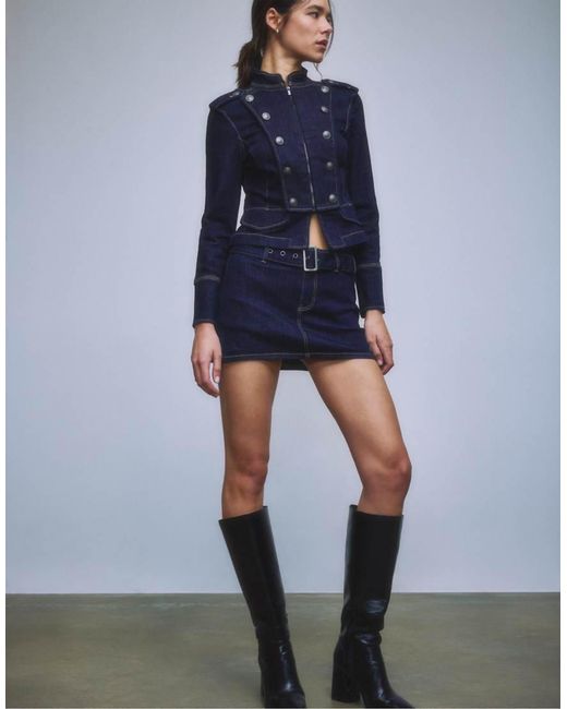 Stradivarius Denim Blazer in het Blue
