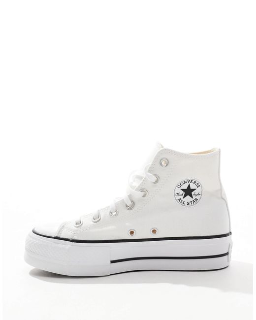 Converse Black Chuck Taylor All Star Lift Hi Wide Fit Platform Trainers