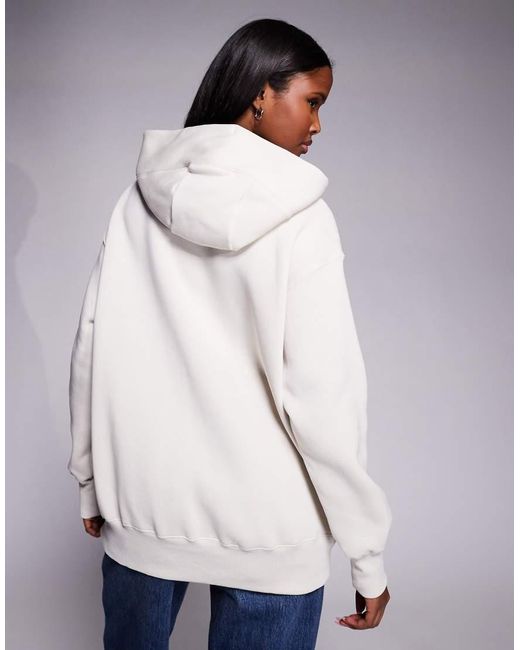 Nike Gray Phoenix Fleece Oversized Logo Hoodie