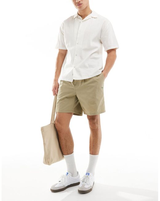 Lacoste Natural Pull On Cotton Shorts for men