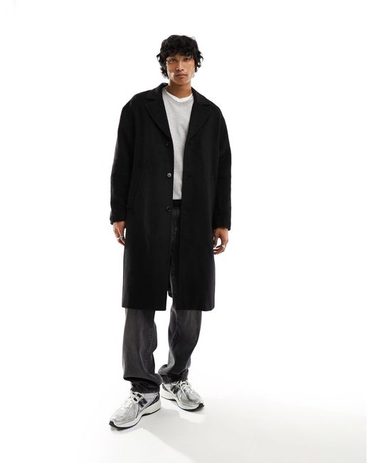 Albin - manteau en laine bouclée Weekday pour homme en coloris Black