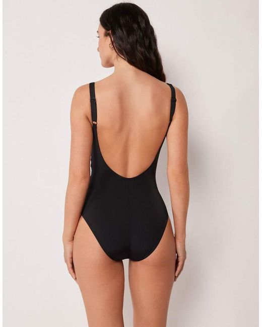 Calzedonia Black Swimsuit Elegant Draping