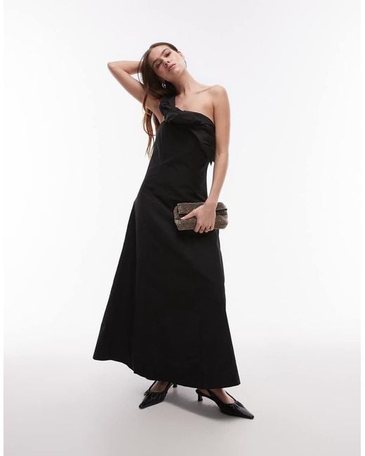 ARKET White One Shoulder Maxi Dress With Corset And Twisted Strap Detail
