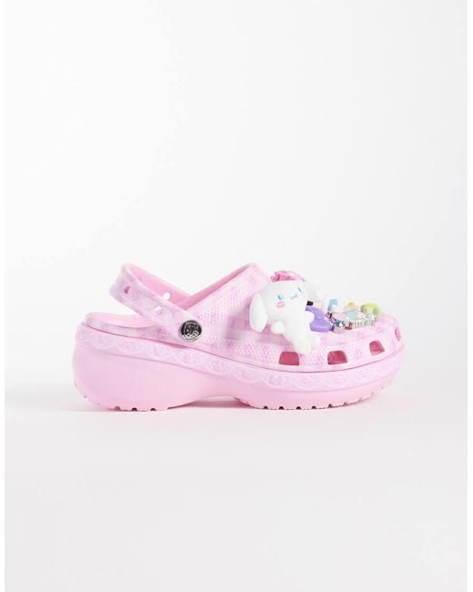 CROCSTM Pink Hello Kitty Classic Platform Clogs