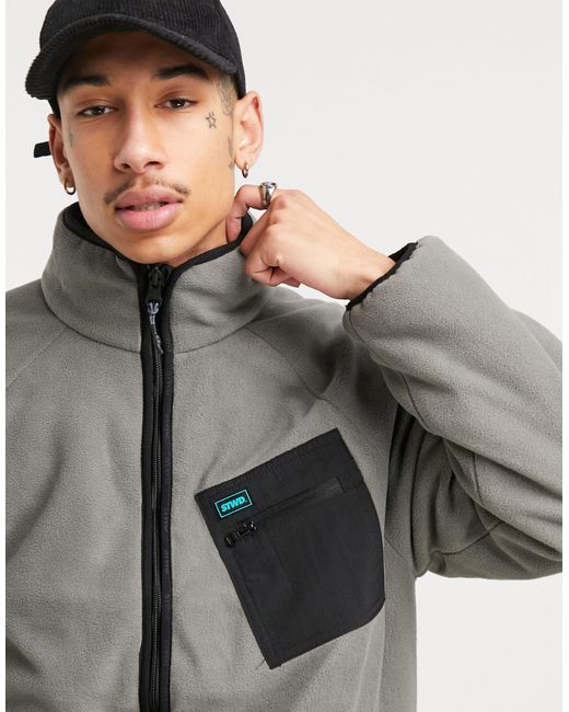 Pull&Bear Fleece in Grey (Gray) for Men Lyst