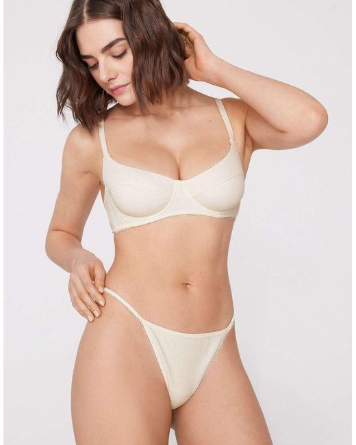 Tezenis Natural Cotton Cutie Tanga Panel G-String