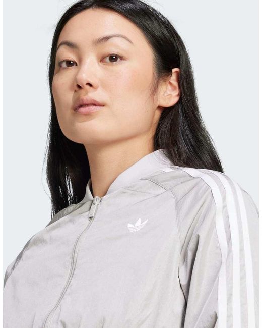 Adidas Originals Gray Adicolor Teamgeist Cropped Track Top