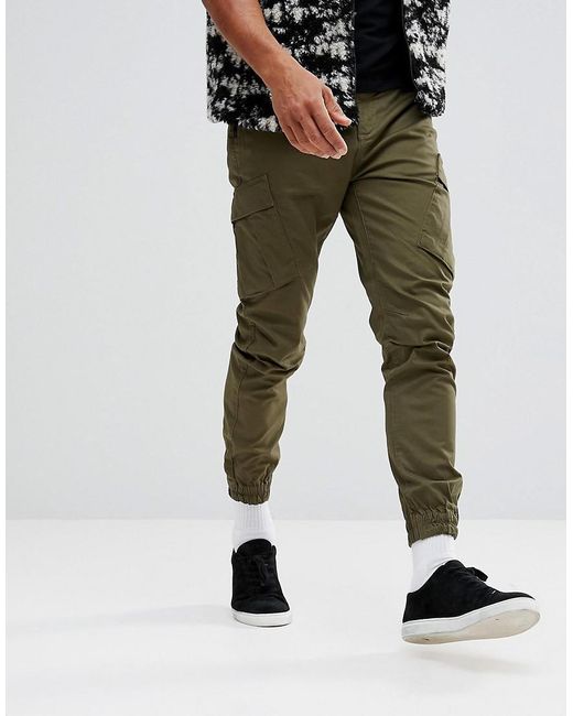 Timberland Tapered Cargo Pants In Green for men