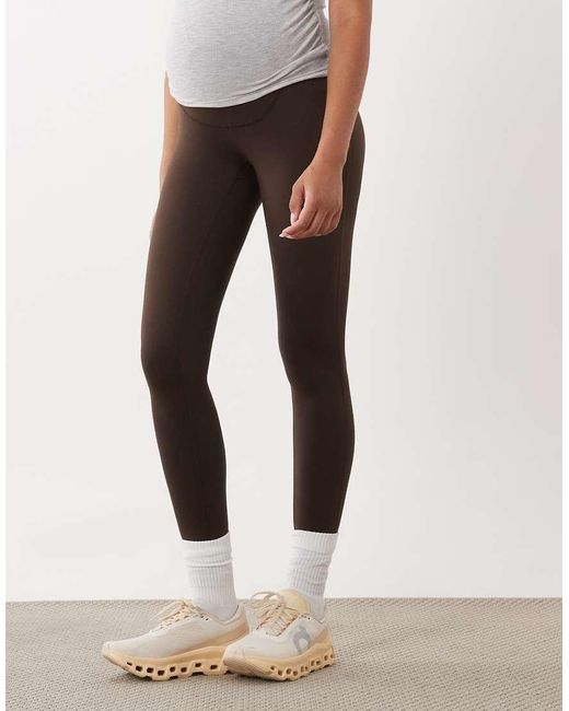 4505 Brown Maternity Icon Soft Touch High Waist Yoga Legging