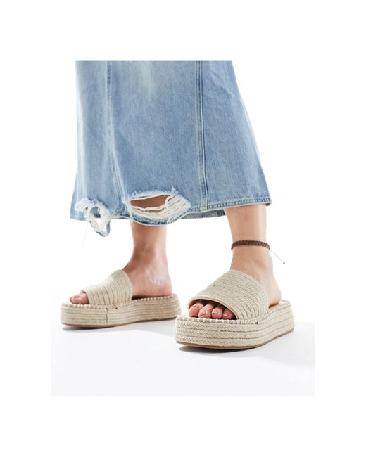 ASOS Blue Wide fit – jordyn – espadrilles-sandalen