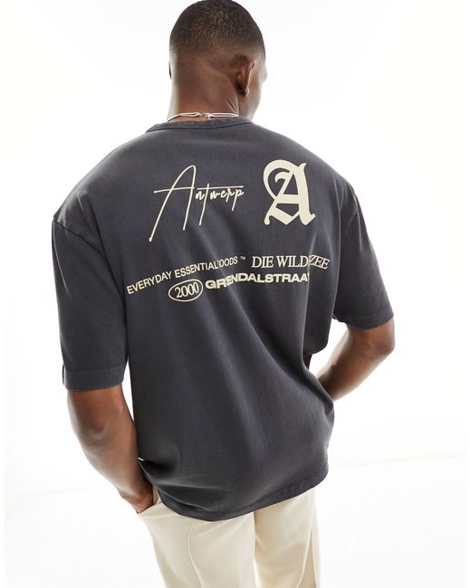 ASOS Black Oversized Heavyweight T-shirt for men