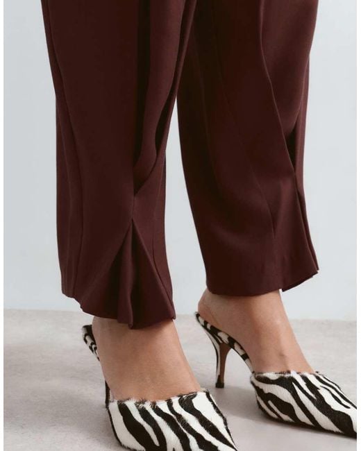 ARRANGE Brown Blythe Tape Fold Detail Tailo Trouser Co-ord